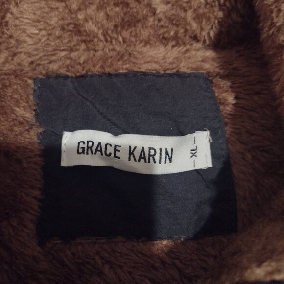 Grace Karin Hooded Winter Parka Coat XL - Picture 2 of 2